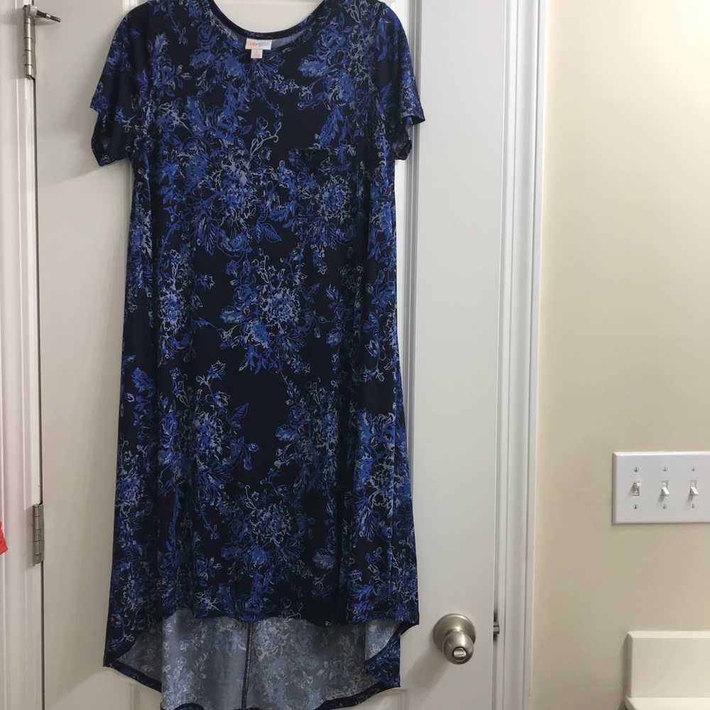 EUC Slinky Small Lularoe Carly -  all shades blue